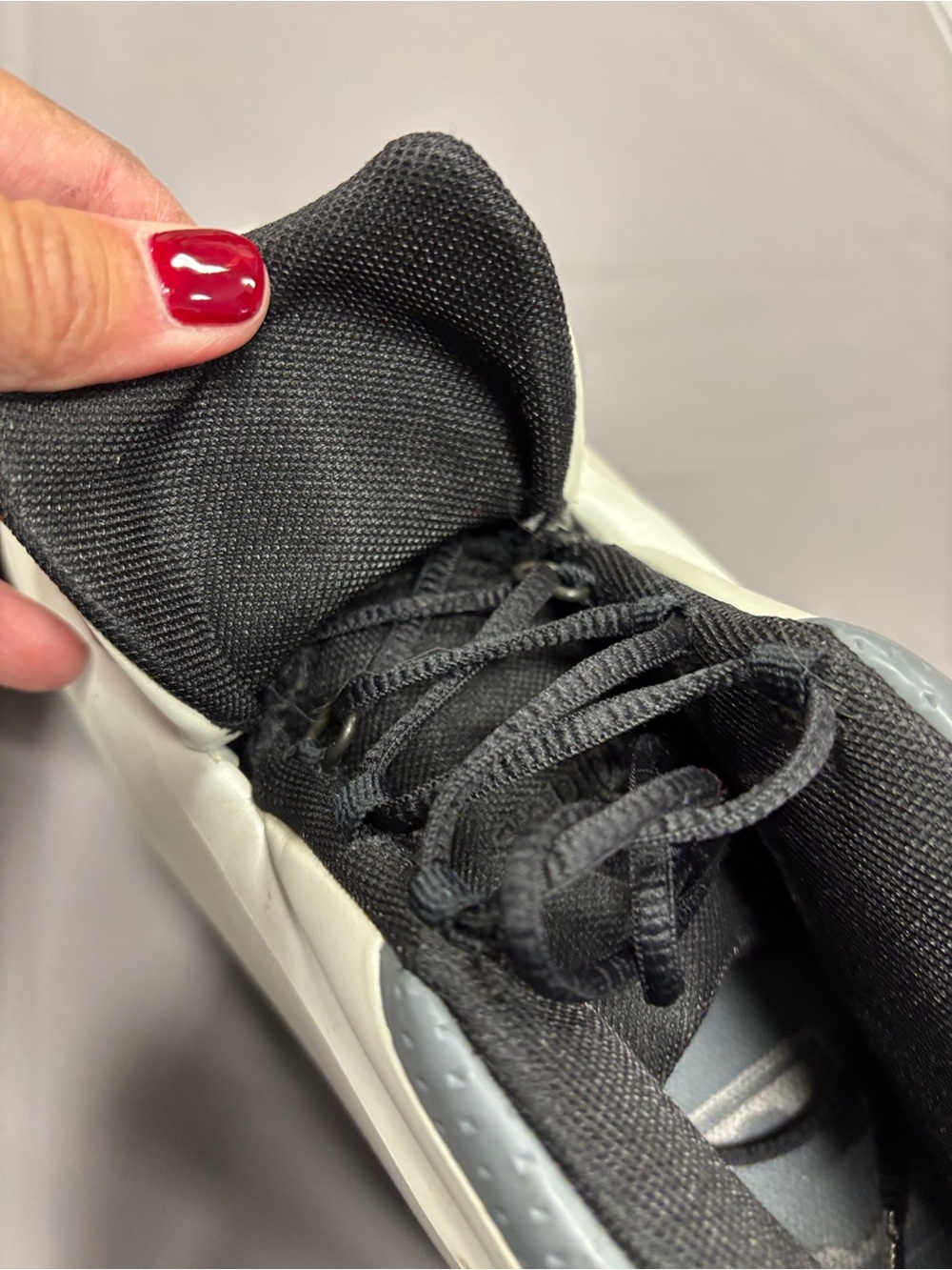 Men's White and Black Slip-On Athletic Shoes - Picture 5 of 7